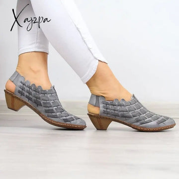 Xajzpa - New Women Shoes High Heels Fashion Plus Size Woman Spring Autumn Classics Casual Slip-On
